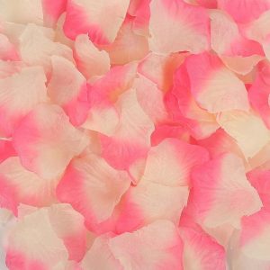 300 Pétales de Roses Décoration – Rose et Blanc de Lait